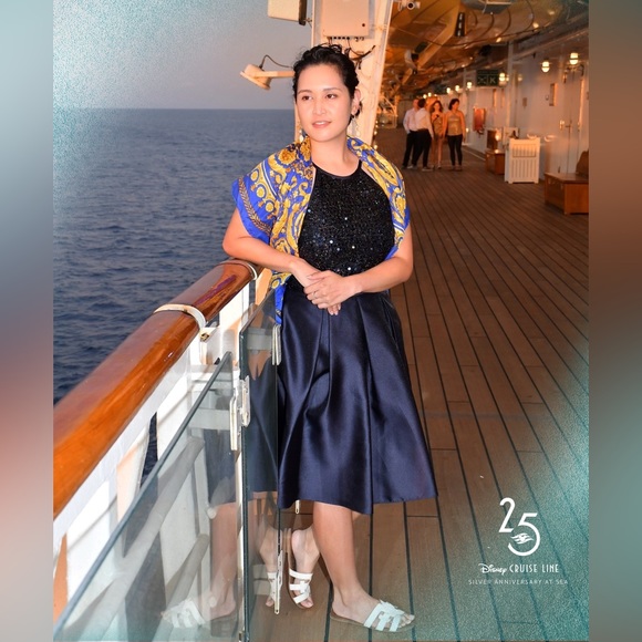 Blue Sequin Formal Dress - Picture 2 of 5